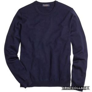 EUC Brooks Brothers Saxon Wool Crew Neck Navy L